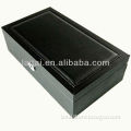 quality decorative black PU + black velvet jewelry box PG204-B